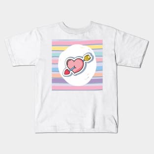 Love Heart Patch Kids T-Shirt